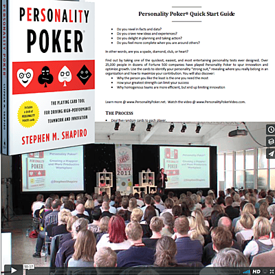 The Personality Poker® Starter Kit Training Materials ONLY